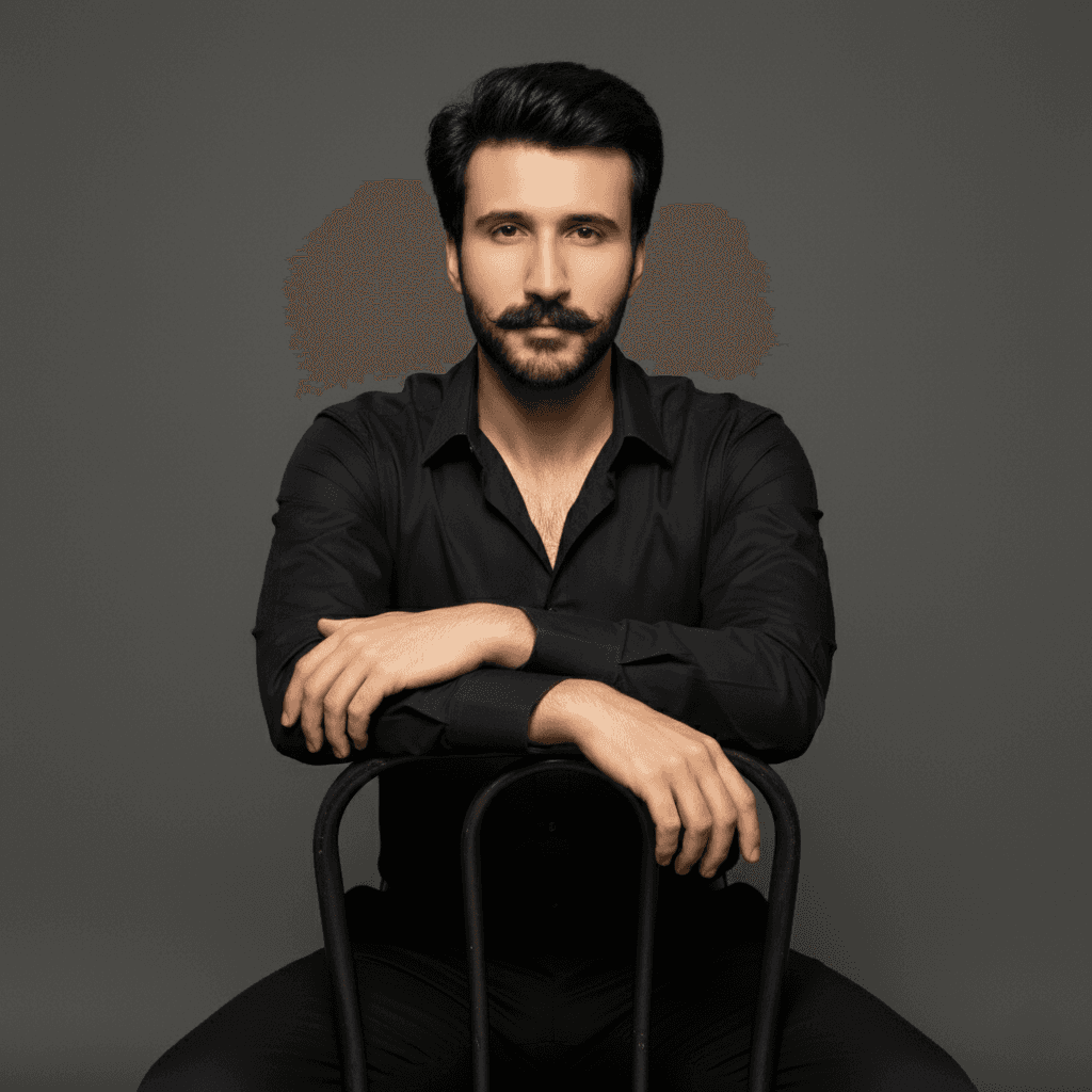 Faizan, seated portrait